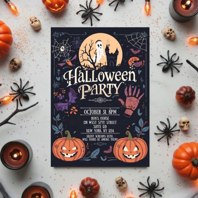 Invitation Spooky Halloween Party (Créateur téléchargé)