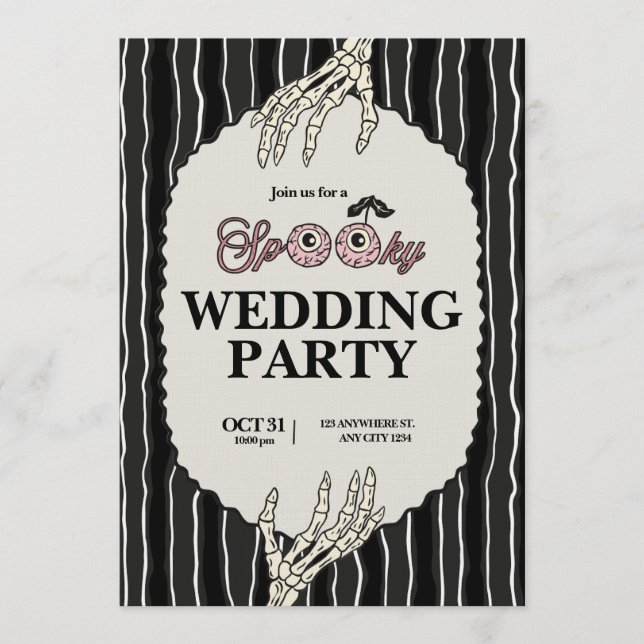 Invitation Spooky Till Death Do Us Part Wedding (Devant)