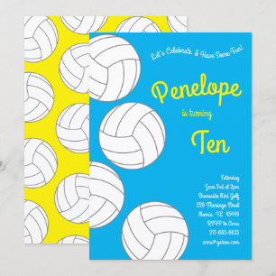 Invitation Sport de la partie Anniversaire de enfant de volle