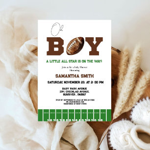 Invitation Sport Football Boy Baby shower Party