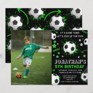 Invitation Sports Enfants Football fête d'anniversaire