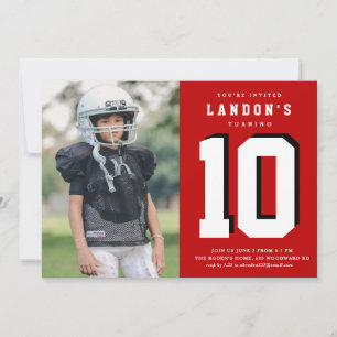 Invitation Sports fanatiques enfants photo fête d'anniversair