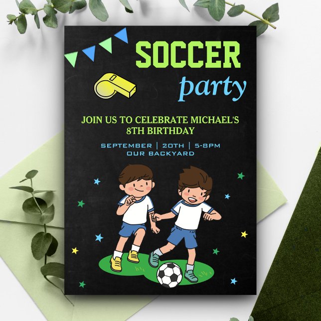 Invitation Sports Thème Enfants Football Anniversaire (Créateur téléchargé)