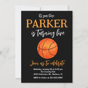 Invitation Sports Thème Jeu Basketball Anniversaire