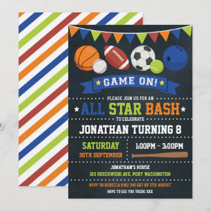 Invitation Sports Tous Star Anniversaire Baseball de baseball