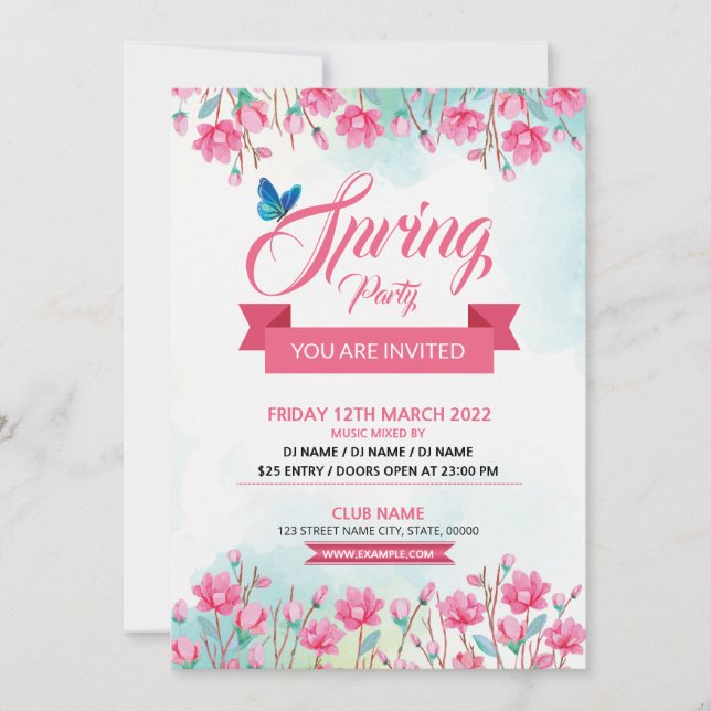 Invitation Spring Celebration Party Flyer (Devant)