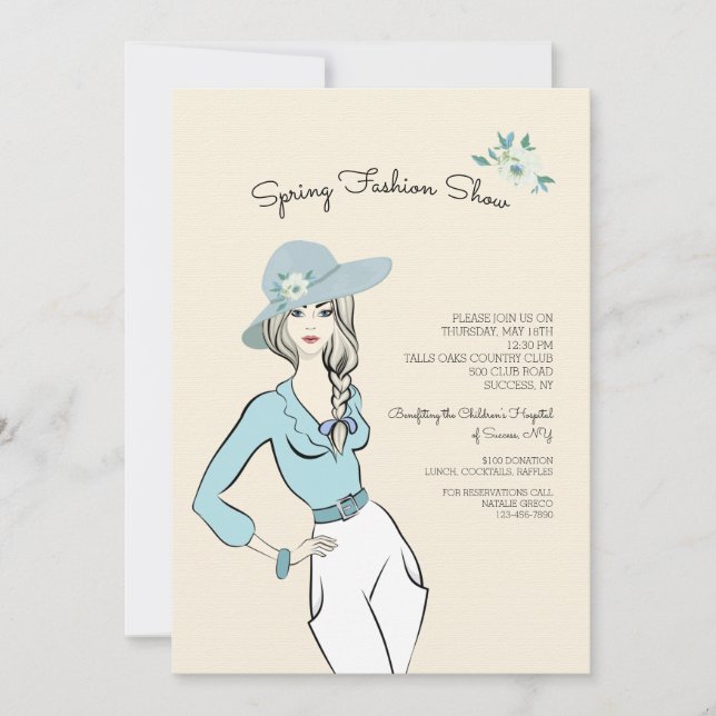 Invitation Spring Fashion Show (Devant)
