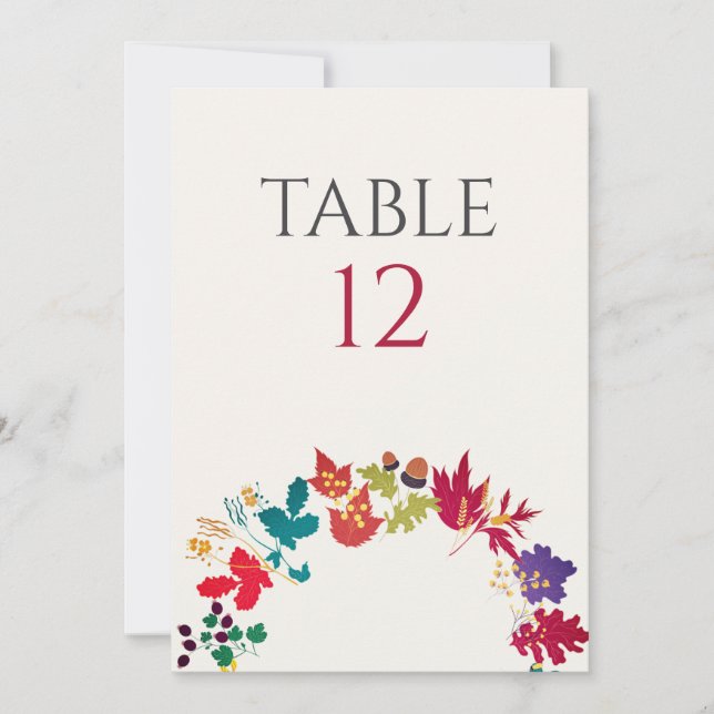 Invitation Spring Mustard Meadow Flower Wedding Table Number (Devant)