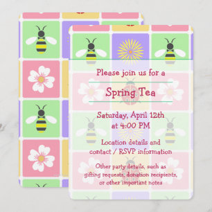 Invitation Spring Patches Party