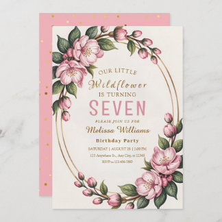 Invitation Spring Wildflower Birthday Party
