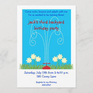 Invitation Sprinkler Splash Bash