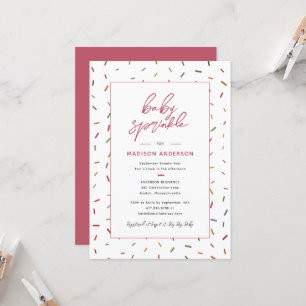 Invitation Sprinkles colorés Baby Sprinkle Baby shower
