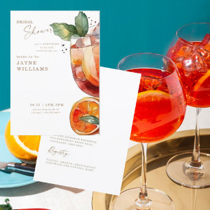 Invitation Spritzing it up Apéritif Blanc Aperol Enterrement