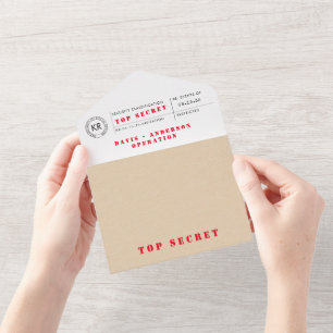 Invitation Spy Agent Secret