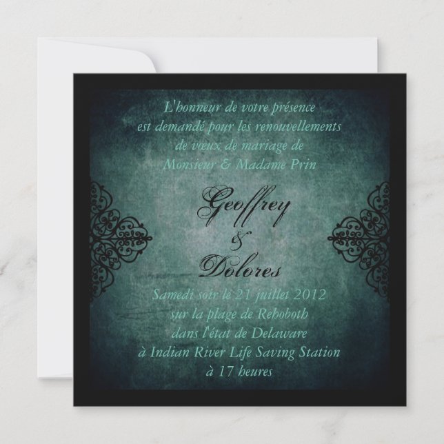 Invitation Square_Dolores de mariage de nouvelle (Devant)
