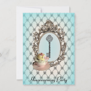 Invitation squelette chic clé nouveau foyer Parti du réchauff