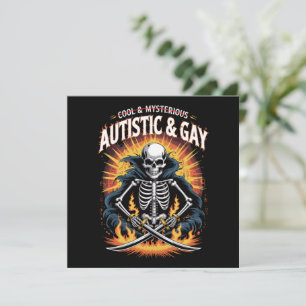Invitation Squelette Pas Cool Et Mystérieux Autiste Gay 