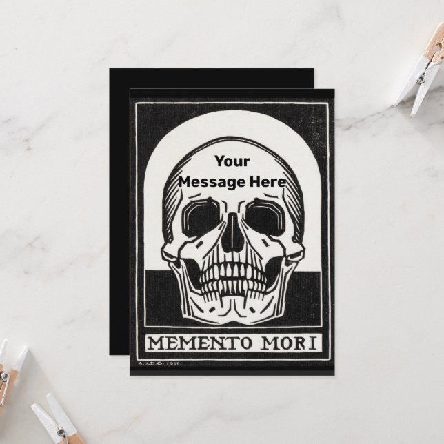 Invitation Squelette personnalisé Anniversaire fête d'Hallowe (Devant/Arrière en situation)
