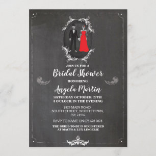 Invitation Squelettes roses Halloween de crâne de partie de