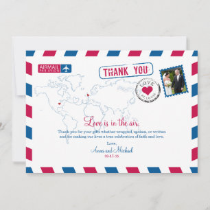 Invitation St. Louis Missouri et Royaume-Uni Mariage d'avion 