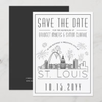 St. Louis Ville Enregistrer la date | avec Firewor
