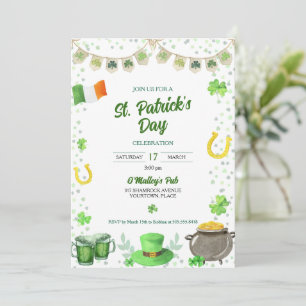 Invitation St patrick aquarelle