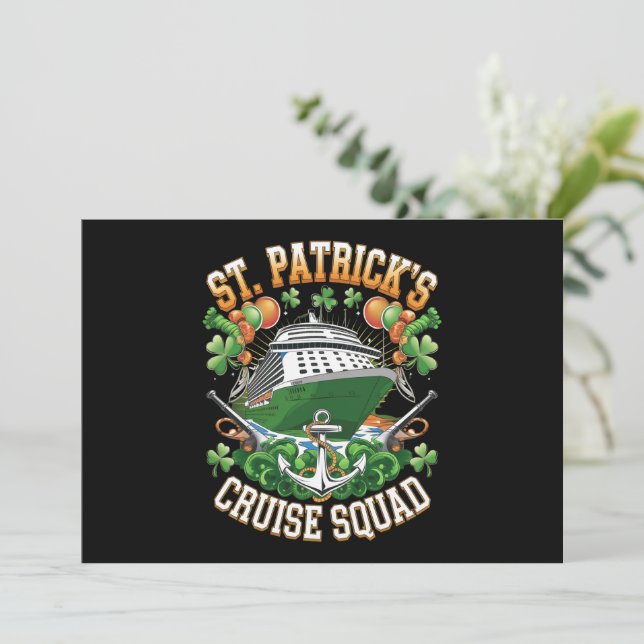Invitation St Patrick's Day Cruise Squad 2025 Family Correspo (Debout devant)