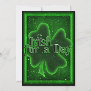 Invitation St. Patrick's Day Irlandais pour une journée