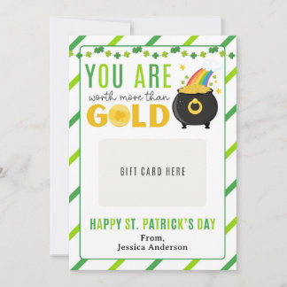 Invitation St. Patrick's Day Teacher Appreciation Gift Card