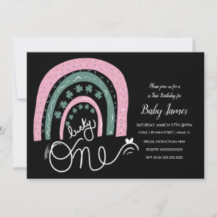Invitation St. Patricks Lucky 1er Anniversaire Main tirée Arc