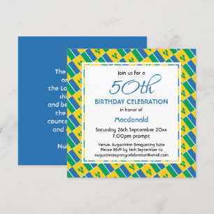 Invitation ST VINCENT DRAPEAU Personnalisé 50e anniversaire C