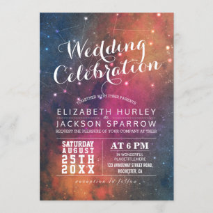 Invitation Star de nuit Mariage moderne Sky Galaxy Constellat