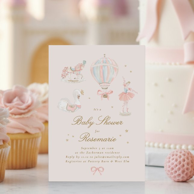 Invitation Star Girl Princess Fairytale Ballerina Baby Shower (Créateur téléchargé)