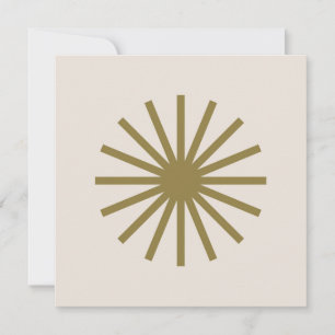 Invitation Starburst Gold & Linen White