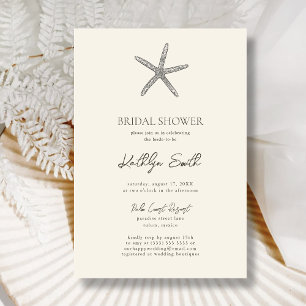Invitation Starfish Beach Ocean Mariage Fête des mariées mode