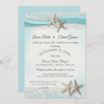 Starfish et Lace Beach Ocean Blue Mariage