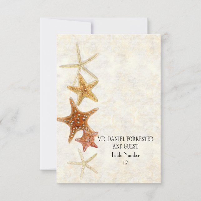 Invitation Starfish Nautilus Scallop Sea Shell Motif moderne (Devant)