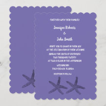 Starfish Patterns Purple White Cute Beach Mariage