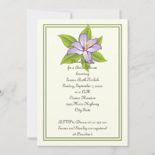 Invitation Stargazer lily violet mariage nuptiale