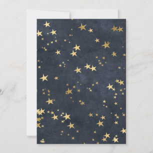 Invitation Starry Night Sky Golden Stars Astrology