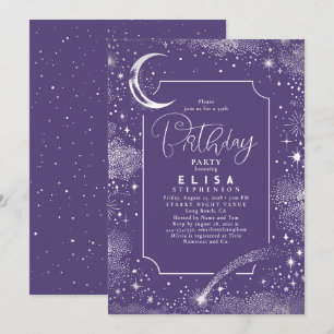 Invitation Starry Night Sky Moon Mystical Celestiday