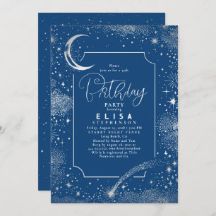 Invitation Starry Night Sky Moon Mystical Celestiday