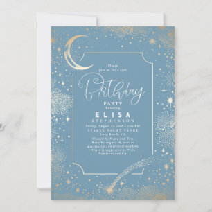Invitation Starry Night Sky Moon Mystical Celestiday