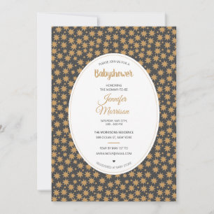 Invitation Stars Celestial Magie Boho Baby shower Or