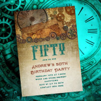 Steampunk Anniversaire Partie vieux papier engrena