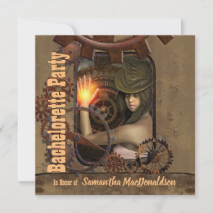Invitation Steampunk fille bachelorte