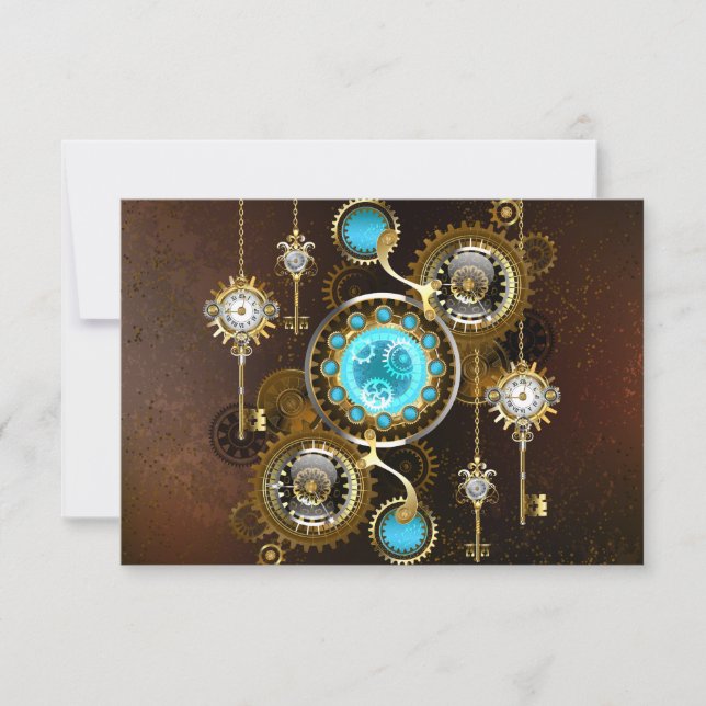 Invitation Steampunk Rusty Background (Devant)