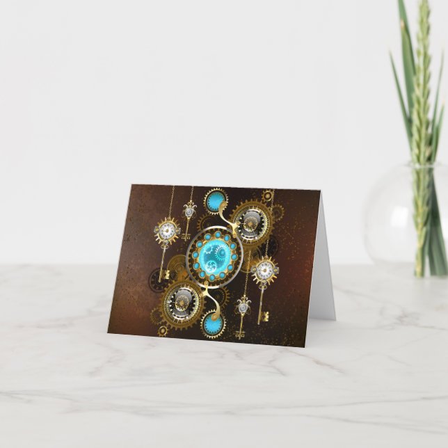 Invitation Steampunk Rusty Background (Devant)