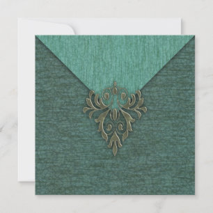 Invitation Steampunk Vintage Damask et Floral