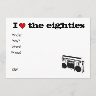 Invitation stéréo des années 80